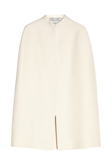 VALENTINO wool and silk-blend twill cape