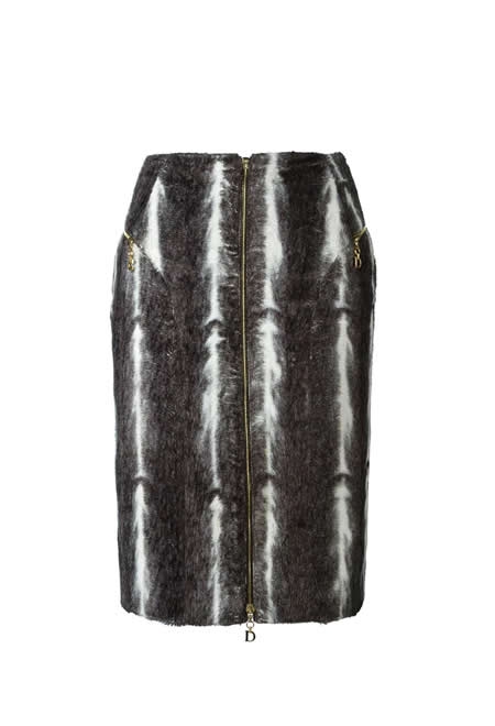 Pre-owned faux fur skirt