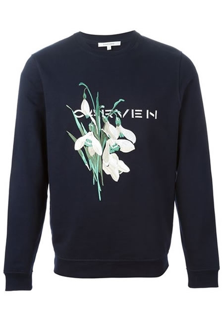 CARVEN embroidered snowdrop sweatshirt