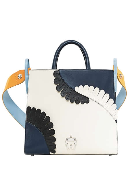 PAULA CADEMARTORI handbag in multicolor calfskin