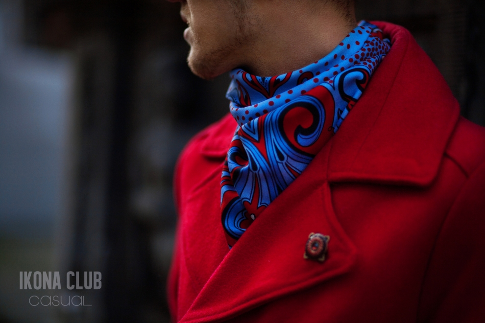 Street style | Mens silk scarf