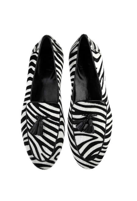 CB MADE IN ITALY loafers zebra print