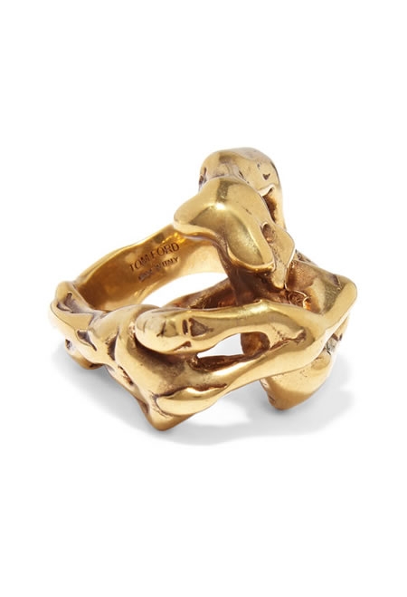 TOM FORD gold-tone embellished ring