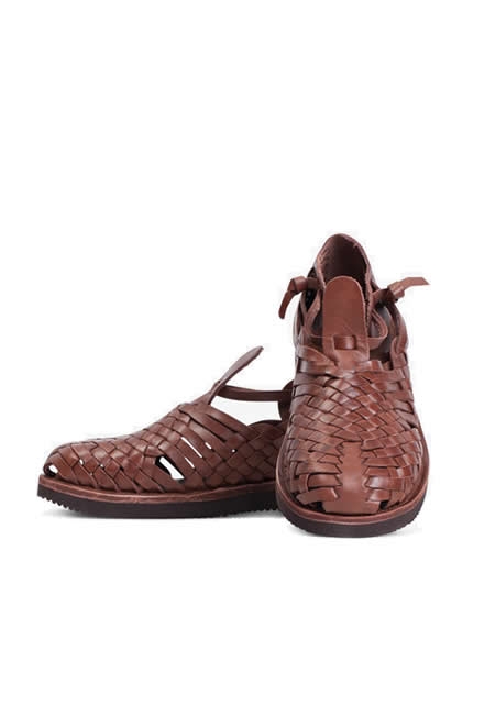 YUKETEN brown leather sandals