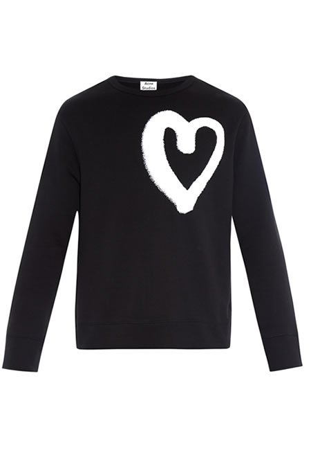 Campus heart-print sweatshirt