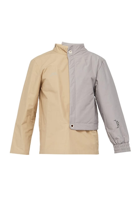 Panelled high-neck technical jacket
