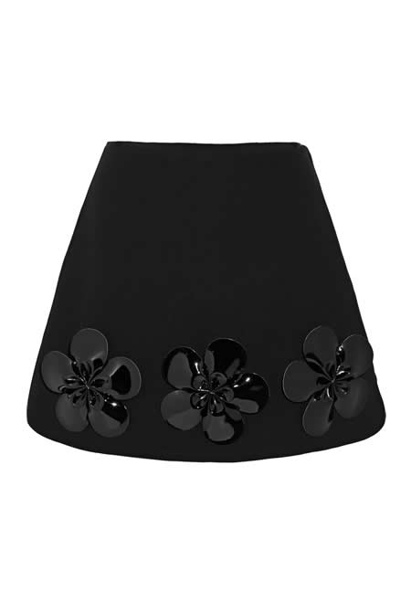 VICTORIA BECKHAM floral appliqued skirt