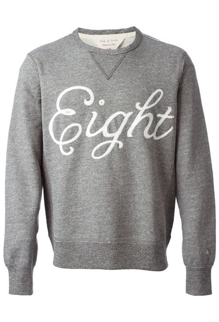 RAG & BONE eight embroidered sweatshirt