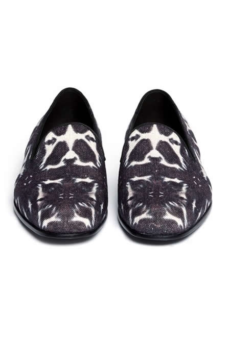 GIORGIO ARMANI batik canvas smoking shoes