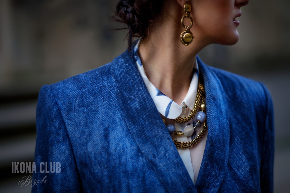 Мода | Синее женское пальто