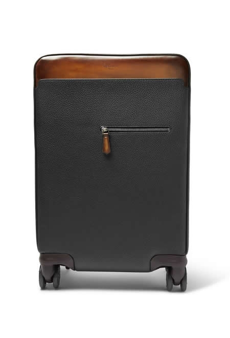 BERLUTI Formula 1004 leather rolling suitcase